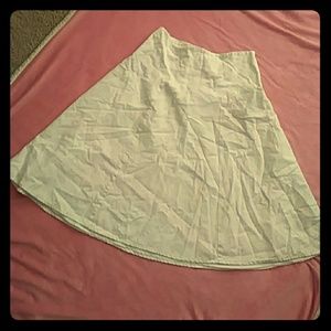 White half-circle skirt
